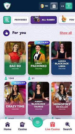 Casinò mobile con croupier dal vivo