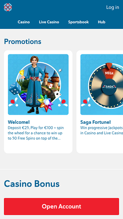 Promotions mobiles du casino Saga Kingdom