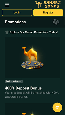 Promociones móviles de Sahara Sands Casino