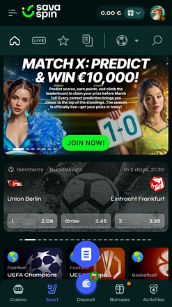 Savaspin Casino Mobile Sportsbook