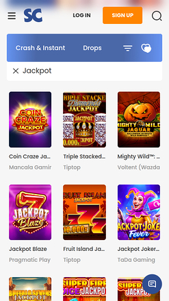 Jackpot mobile de Scatters