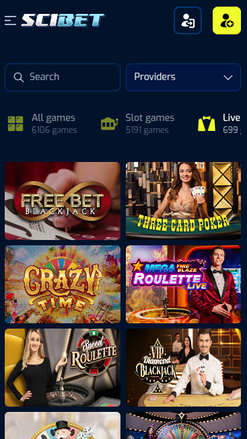 Scibet Casino Live Dealer Mobile