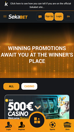 Mobile Promotionen im Sekabet Casino