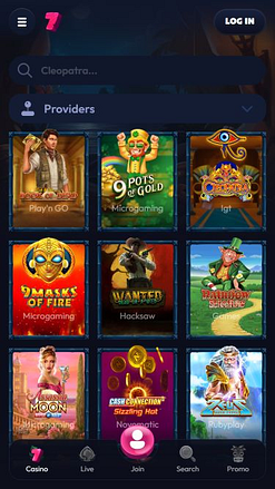 Мобильные игры Seven Casino