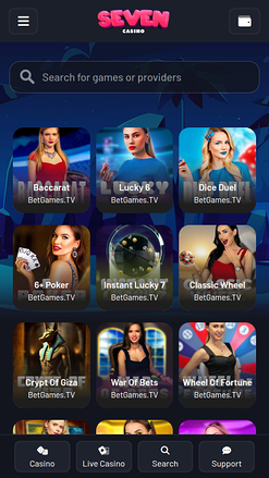 Seven Casino Mobile Live Dealer