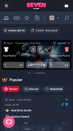 Seven Casino Mobile Sports Betting