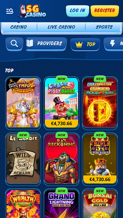 Jeux mobiles de casino SG