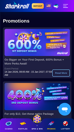 Sharkroll Casino Mobile Promotions
