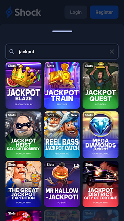 Shock Casino Джекпот Мобильная версия