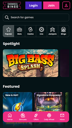 Jeux mobiles de casino Showreel Bingo