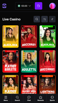 Shuffle Casino Mobile avec croupier en direct