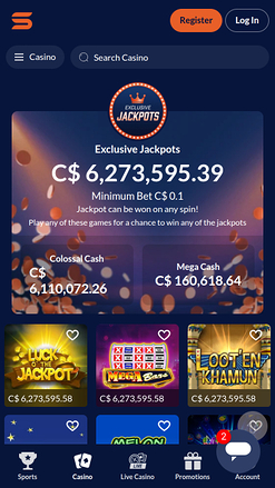 Jackpot mobile du casino SIA