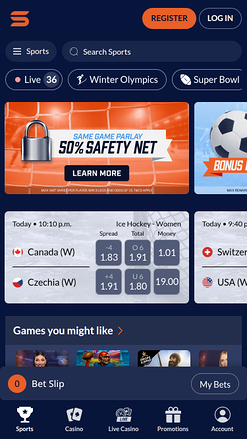 Paris sportifs mobiles sur SIA Casino