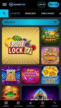 Bote de SilverPlay Casino en móvil