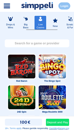 Simppeli Casino Mobile Rivenditore dal vivo