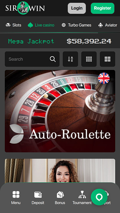 SirWin Casino Mobile Live-Dealer