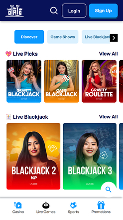 Sky Hills Casino Mobile Live-Dealer