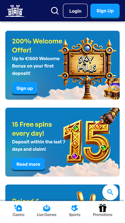 Sky Hills Casino Mobile-Aktionen