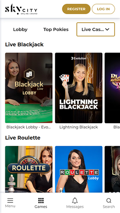SkyCity Casino Mobile Live-Dealer