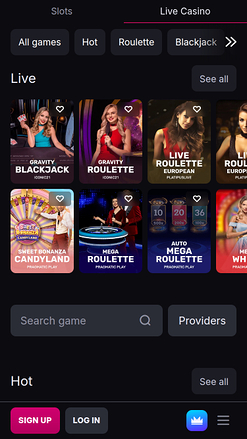Croupier en direct de Skycrown Casino sur mobile