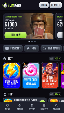 SlimKing Casino Homepage