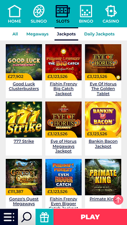 Slingo Casino mobiler Jackpot