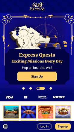 Página de inicio móvil del casino Slot Express