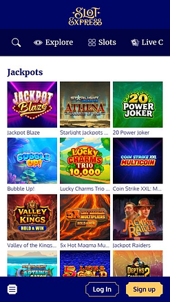 Jackpot móvil del casino Slot Express
