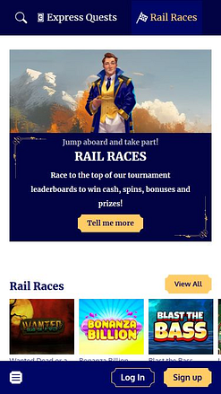 Carreras de trenes móviles de Slot Express Casino