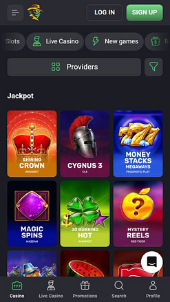 Jackpot mobile du casino Slot Hunter
