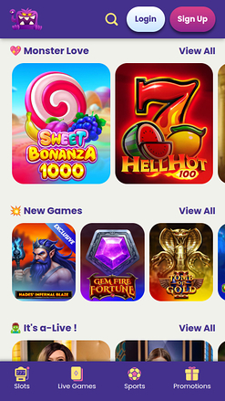 Giochi mobile di Slot Monster Casino