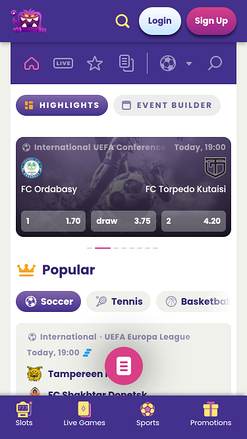 Sport mobile di Slot Monster Casino