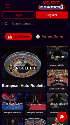 Live dealer mobile di Slot Powers Casino