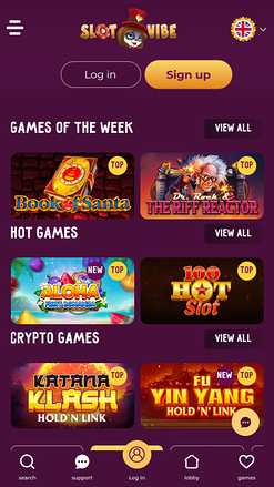 Jeux mobiles de SlotVibe Casino