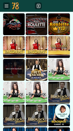 Crupier en vivo móvil de Slot78 Casino