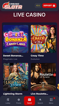 Slota Casino Mobile Live Dealer