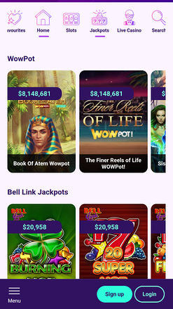 Jackpot mobile de Slotbox Casino