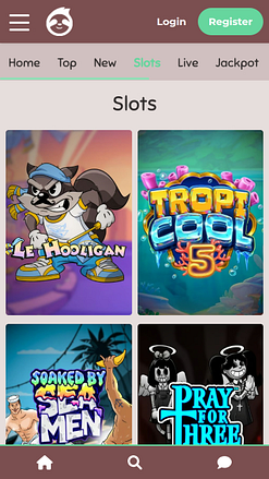 Jeux mobiles de casino Slothino