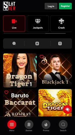 Crupier en vivo móvil de Slotier Casino