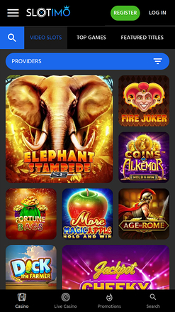 Jeux mobiles de Slotimo Casino