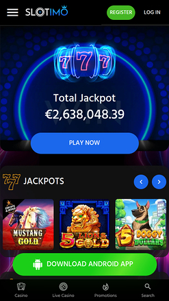 Jackpot mobile de Slotimo Casino