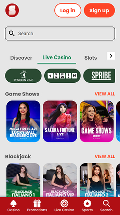 Slotit Casino Mobile Live dealer