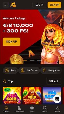 Slotlair Casino Startseite mobil