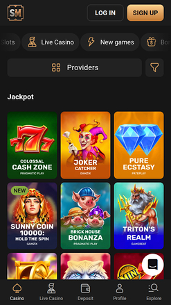 Jackpot mobile du casino SlotMafia