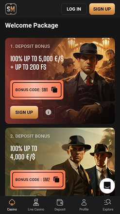 Promotions mobiles du casino SlotMafia