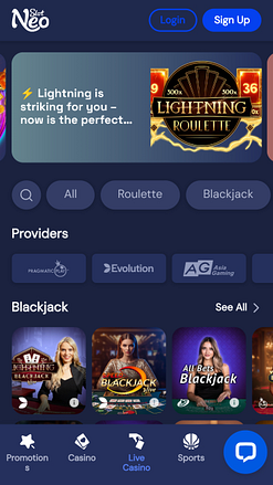 SlotNeo Casino Live Dealer