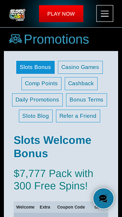 SlotoCash Casino mobile Aktionen
