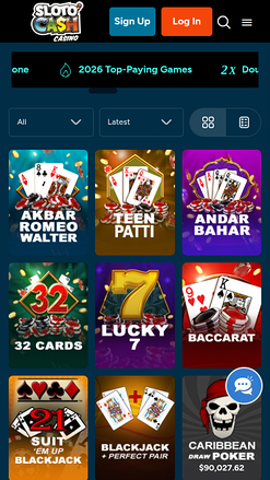 SlotoCash Casino Mobile Table Games