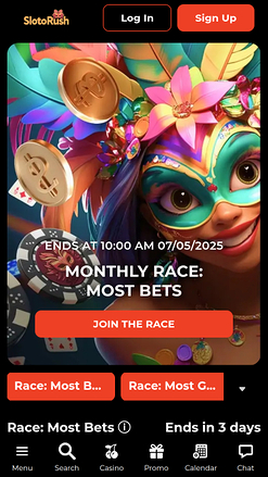 Tornei mobile di SlotoRush Casino