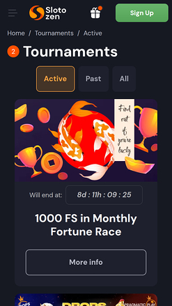 Slotozen Casino Mobile Tournaments